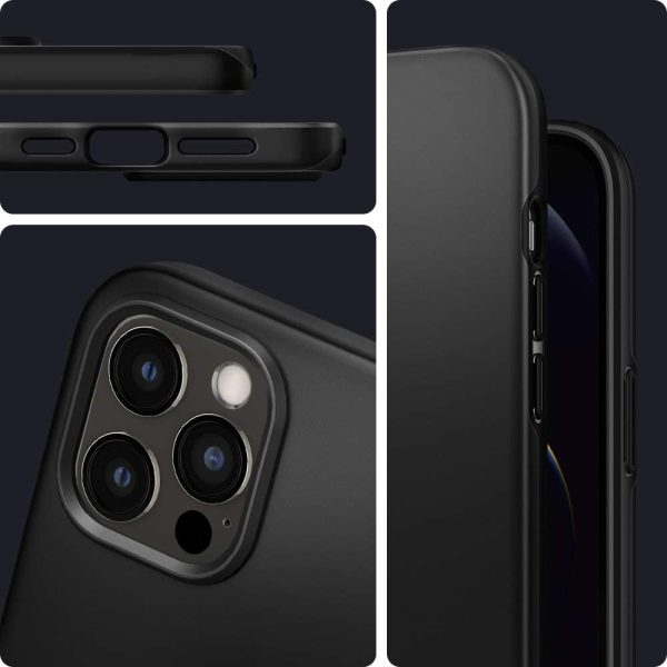 Apple iPhone 12 Pro Max Thin Fit Case by Spigen - ACS01612 - Matte Black - Image 7