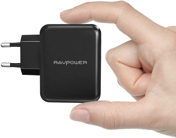 24W Wall Charger upto 2.4A Output by RAVPower Fast USB Charger Adapter  - Black - RP-PC001 - EU Plug - Image 3