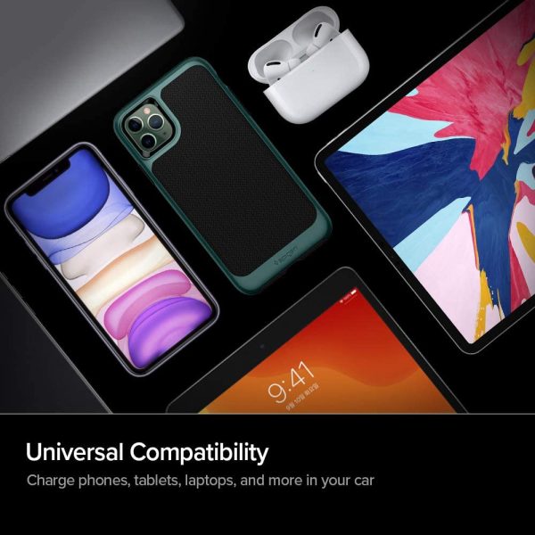 iPhone 12 30W ArcStation 2 Port Car Charger USB C & USB A, Power Delivery - Black - Image 3