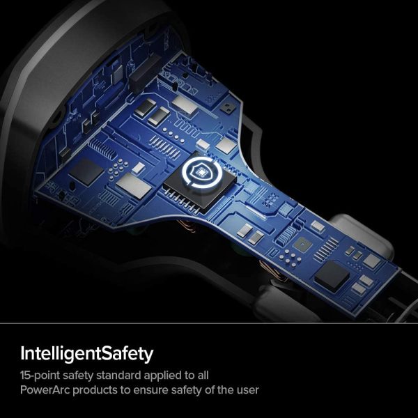 iPhone 12 30W ArcStation 2 Port Car Charger USB C & USB A, Power Delivery - Black - Image 4