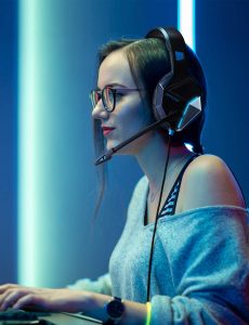 MPOW EG10 Gaming Headphones Headset for PS5 Xbox One Blue