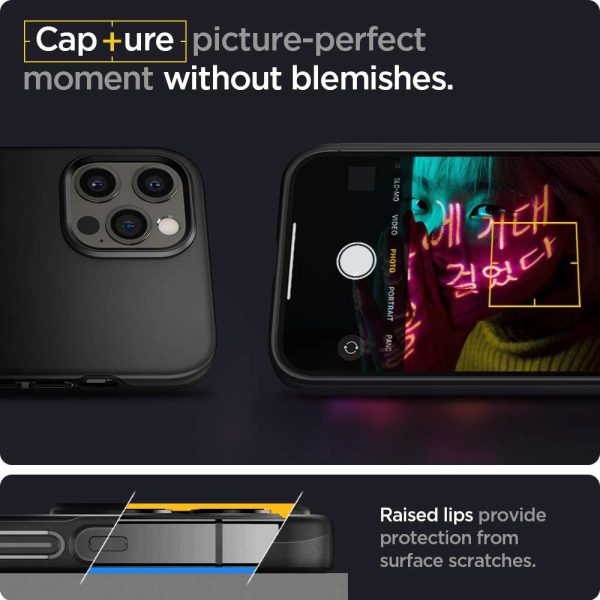 Apple iPhone 12 Pro Max Thin Fit Case by Spigen - ACS01612 - Matte Black - Image 5