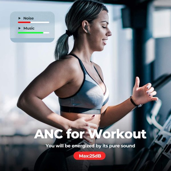 71yPpUNu+hL._AC_SL1280_ MPOW X3 V2.0 ANC Bluetooth Earphones w/4 Mics Noise Cancelling, Stereo Earbuds w/Deep Bass, 30Hrs ANC Earbuds w/USB-C Charge, Smart Touch Control, IPX8 Waterproof - Black - Image 7