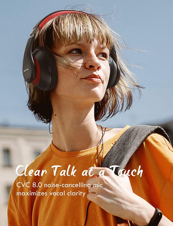 MPOW 059 Plus Active Noise Cancellation Wireless Headphones with Deep BASS - Black - Image 6