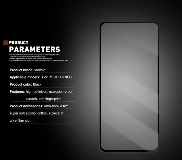 POCO X3 NFC / POCO X3 Pro 3D Full Glue Edge to Edge Protector by Mocolo - Image 4