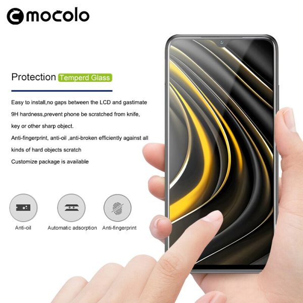 Mocolo-2-5D-9H-Full-Cover-Tempered-Glass-Film-On-For-Xiaomi-Pocophone-Poco-M3-2020 (2) POCO M3 3D Full Glue Edge to Edge Protector by Mocolo - Image 6