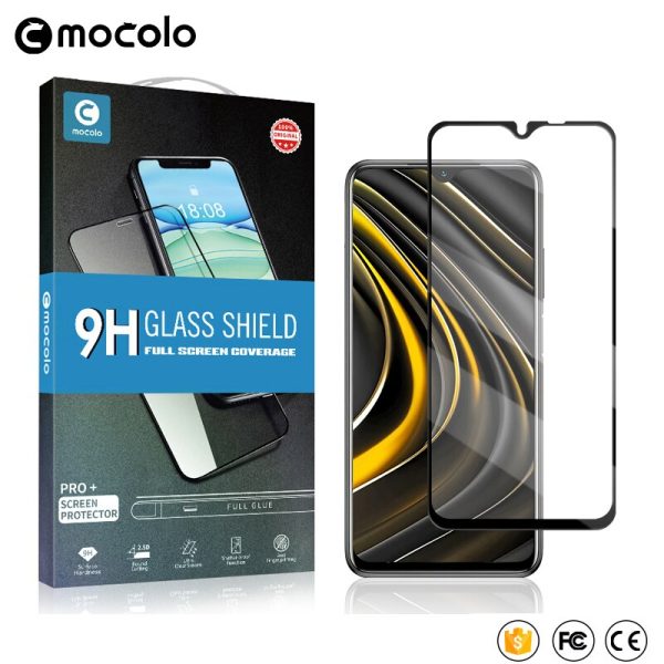 Mocolo-2-5D-9H-Full-Cover-Tempered-Glass-Film-On-For-Xiaomi-Pocophone-Poco-M3-2020 POCO M3 3D Full Glue Edge to Edge Protector by Mocolo - Image 1