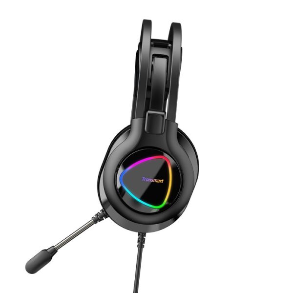 Tronsmart Glary Alpha Gaming Headset with 50 mm HD Large Drivers, 360 Degree Microphone, RGB Changeable Lights - Black - Image 3