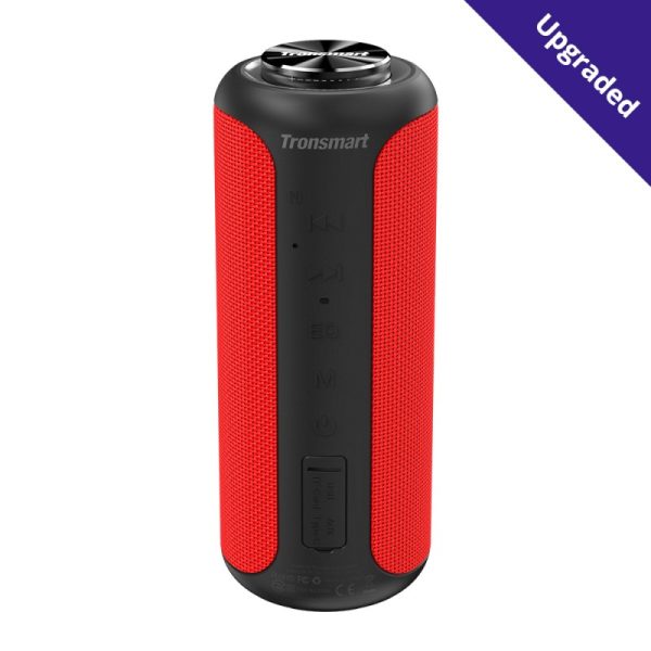 Tronsmart T6 Plus Upgraded Edition SoundPulse™ Portable Bluetooth Speaker 40W with Tri-Bass Effects, 6600mAh Powerbank, IPX6 Waterproof, TWS, NFC, 15H Playtime - Red - Image 1