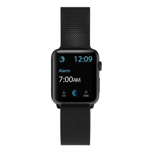 Raptic Mesh Band X Doria made with Real Stainless Steel for Apple Watch Models 6/SE/5/4/3/2/1 44 mm / 42 mm - Black - Image 3
