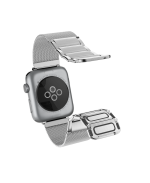 Raptic Classic Plus Band made with Real Stainless Steel for Apple Watch Models 6/SE/5/4/3/2/1 44 mm / 42 mm - Silver - Image 2