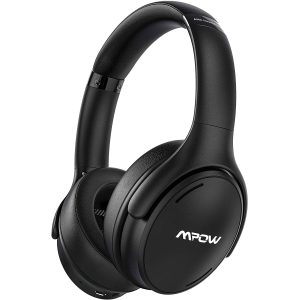 MPOW H19 IPO Active Noise Cancelling Wireless Over Ear Headphones with Deep BASS - Black