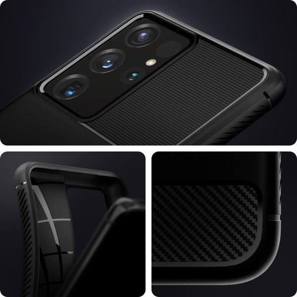 Galaxy S21 Ultra Rugged Armor Case by Spigen ACS02349 - Matte Black - Image 5