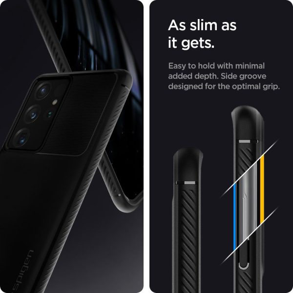 Galaxy S21 Ultra Rugged Armor Case by Spigen ACS02349 - Matte Black - Image 3