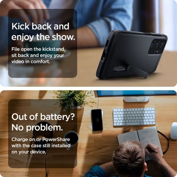 Galaxy S21 Ultra Tough Armor Case by Spigen - ACS02354 - Black - Image 3