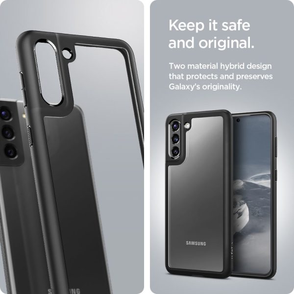 Galaxy S21 Plus Ultra Hybrid Case by Spigen ACS02388 - Matte Black - Image 4