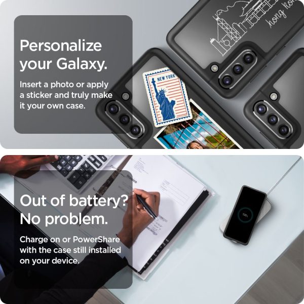 Galaxy S21 Plus Ultra Hybrid Case by Spigen ACS02388 - Matte Black - Image 3