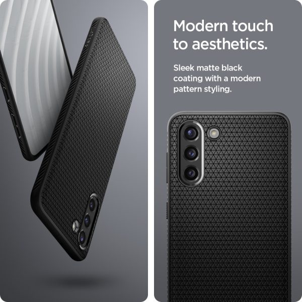 Galaxy S21 Plus Liquid Air Case by Spigen ACS02386 - Matte Black - Image 4