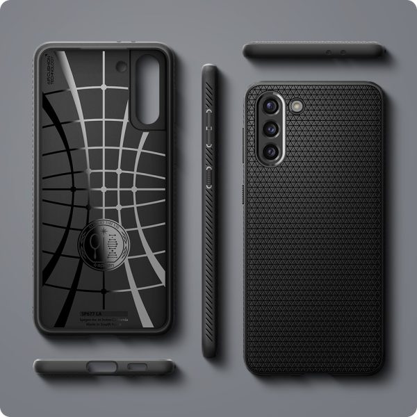 Galaxy S21 Plus Liquid Air Case by Spigen ACS02386 - Matte Black - Image 2