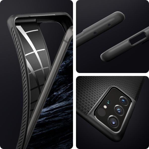 id_sp710_la_01 Galaxy S21 Ultra Liquid Air Case by Spigen ACS02350 - Matte Black - Image 7