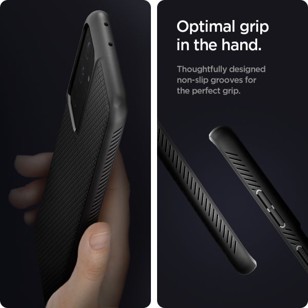 id_sp710_la_03 Galaxy S21 Ultra Liquid Air Case by Spigen ACS02350 - Matte Black - Image 5