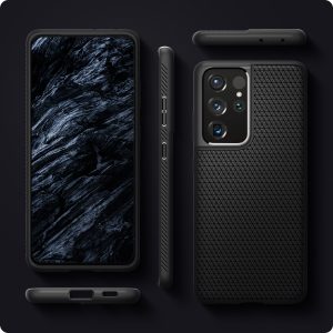 Galaxy S21 Ultra Liquid Air Case by Spigen ACS02350 - Matte Black - Image 2