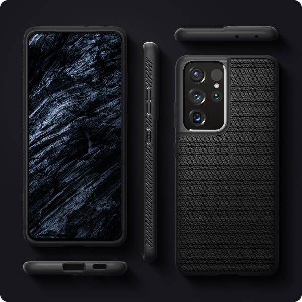 id_sp710_la_06 Galaxy S21 Ultra Liquid Air Case by Spigen ACS02350 - Matte Black - Image 2