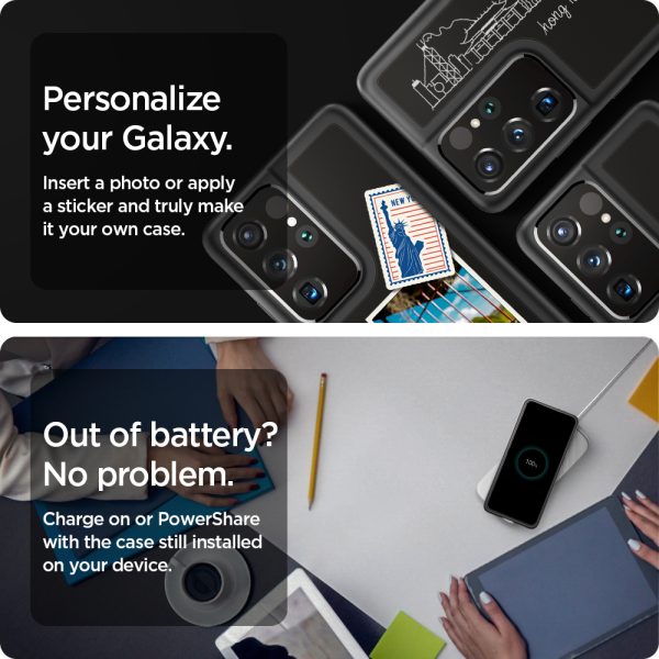 Ultra Hybrid Case for Galaxy S21 Ultra by Spigen ACS02352 - Matte Black - Image 3