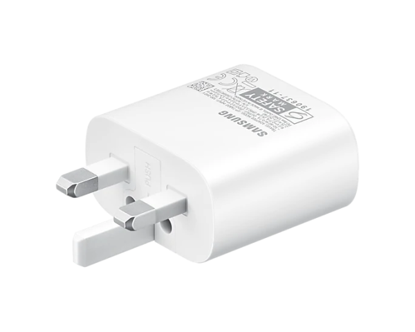 25W Charger Samsung with Power Delivery 3.0 PPS Technology for Galaxy S21 / S21 Plus / S21 Ultra / Note 20 Ultra / Note 20 - UK Plug - White - Image 4