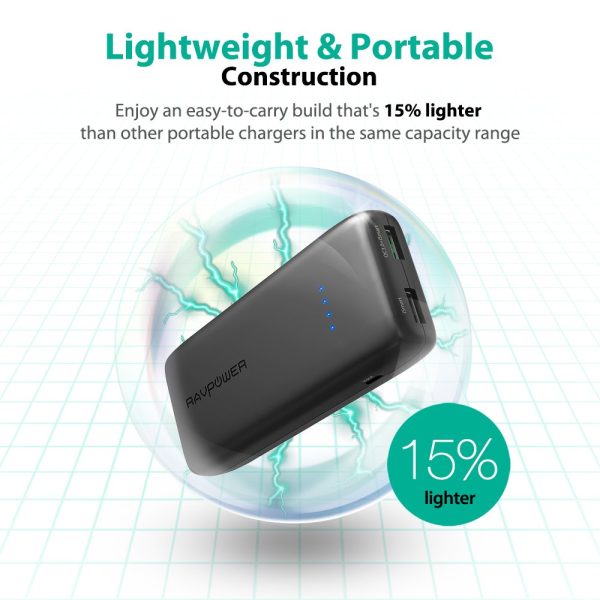 RAVPower Ace Series 12000mAh Quick Charge Power Bank - Black - RP-PB065 - Image 15