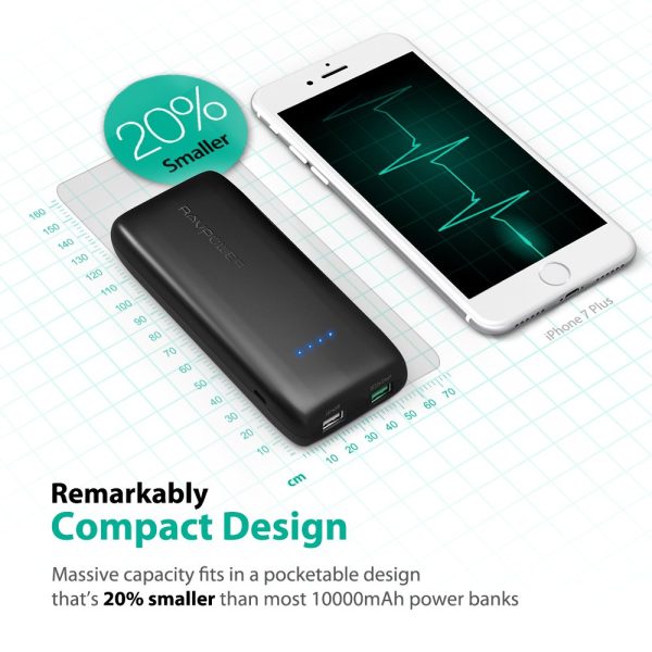 RAVPower Ace Series 12000mAh Quick Charge Power Bank - Black - RP-PB065 - Image 16