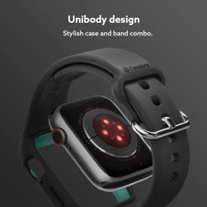 Apple Watch Band & Case for 45mm / 44mm NanoPop by Caseology for Models 7/6/SE/5/4 - Prune Charcoal - ACS02082 - Image 2