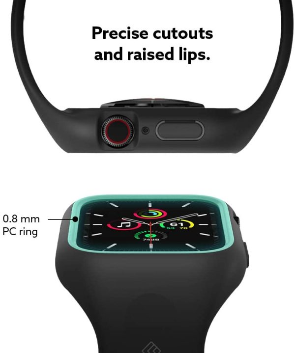 Apple Watch Band & Case for 45mm / 44mm NanoPop by Caseology for Models 7/6/SE/5/4 - Prune Charcoal - ACS02082 - Image 4