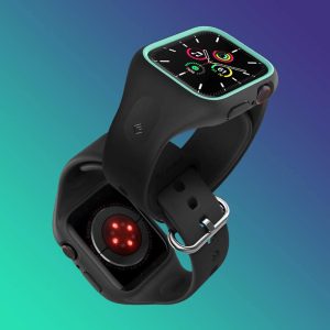 Apple Watch Band & Case for 45mm / 44mm NanoPop by Caseology for Models 7/6/SE/5/4 - Prune Charcoal - ACS02082 - Image 3