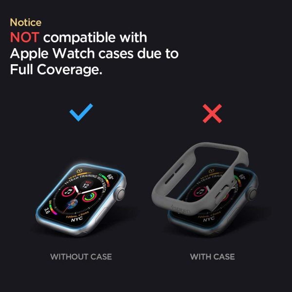 6114VRZylAL._AC_SL1000_ Apple Watch Screen Protector ProFlex by Spigen for 44mm Models 6/SE/5/4 with Auto Alignment Kit - Clear - 2 PACK - AFL01220 - Image 4