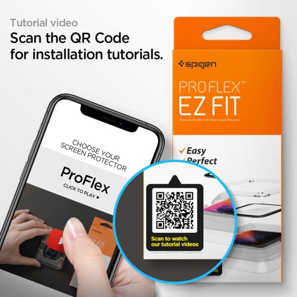 6120LOvWzyL._AC_SL1000_ Apple Watch Screen Protector ProFlex by Spigen for 44mm Models 6/SE/5/4 with Auto Alignment Kit - Clear - 2 PACK - AFL01220 - Image 5