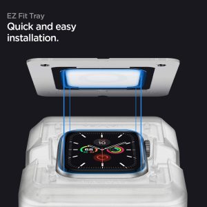 Apple Watch Screen Protector ProFlex by Spigen for 44mm Models 6/SE/5/4 with Auto Alignment Kit - Clear - 2 PACK - AFL01220 - Image 3