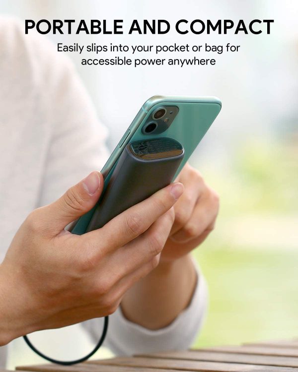 AUKEY Sprint Go mini Portable Charger 10000mAh, USB C Power Bank with 18W PD & Quick Charge 3.0, Portable Phone Charger Compatible with iPhone 12/12 Pro/XS/XR, AirPods, Samsung and Google Pixel - PB-Y36 - Black - Image 3