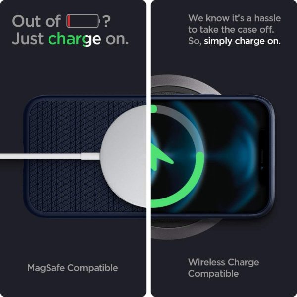 Apple iPhone 12 / iPhone 12 Pro Liquid Air Case by Spigen - ACS02250 - Navy Blue - Image 8