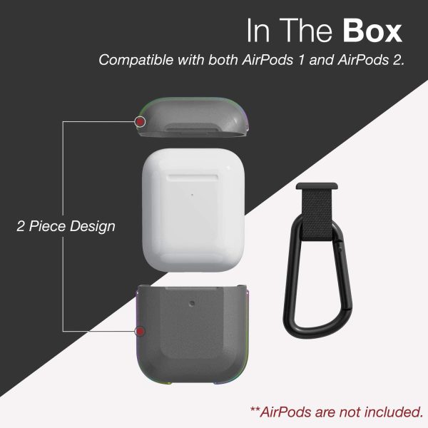 Raptic Trek Airpods 1 / 2 Case - Anodized Aluminum, TPU, and Polycarbonate Protective Case - Iridiscent - Image 4