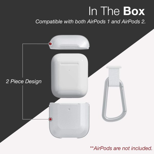 Raptic Trek Airpods 1 / 2 Case - Anodized Aluminum, TPU, and Polycarbonate Protective Case - Silver - Image 6