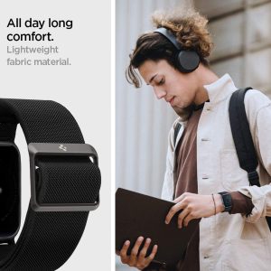Spigen Lite Fit Ultra Band Designed for Apple Watch Ultra 2 / 1 49mm & Apple Watch Series 9 / 8 / 7 / 6 / 5 / 4 / 3 - Black - AMP02286 - Image 3