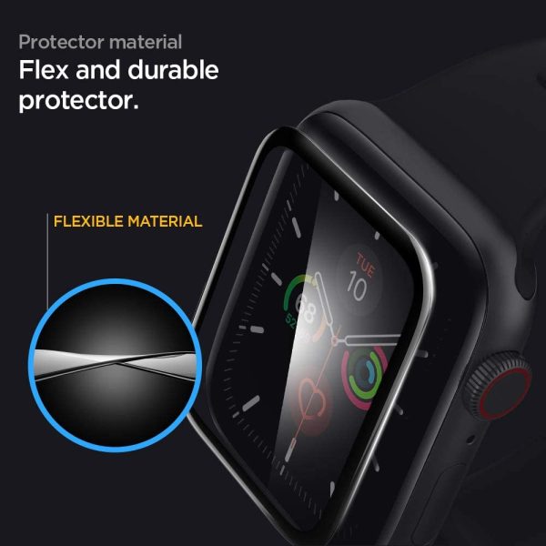 61mWXdvNmtL._AC_SL1000_ Apple Watch Screen Protector ProFlex by Spigen for 44mm Models 6/SE/5/4 with Auto Alignment Kit - Clear - 2 PACK - AFL01220 - Image 7