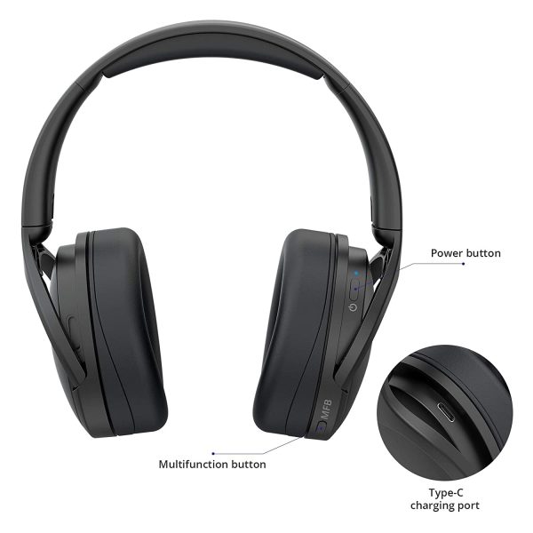 Tronsmart Apollo Q10 Hybrid Active Noise Cancelling Bluetooth 5.0 Headphones, 100H Playtime. Wireless foldable Headset Over Ear Bluetooth headphones with 5 Mics, Touch Control, Smart APP Control - Image 3