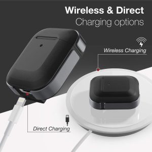 Raptic Trek Airpods 1 / 2 Case - Anodized Aluminum, TPU, and Polycarbonate Protective Case - Black - Image 5