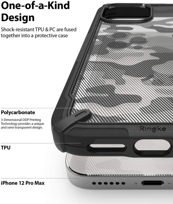 iPhone 12 Pro Max Fusion X Rugged Case by Ringke - Camo - Image 3