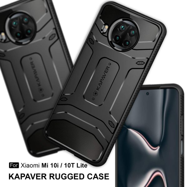 71Fy5ijsYlL._SL1500_ Mi 10T Lite / Mi 10i Rugged Case by KAPAVER - Black - Image 4