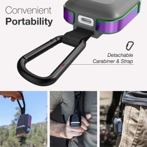 Raptic Trek Airpods 1 / 2 Case - Anodized Aluminum, TPU, and Polycarbonate Protective Case - Iridiscent - Image 2