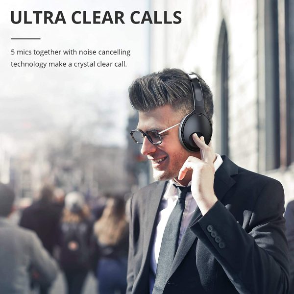 Tronsmart Apollo Q10 Hybrid Active Noise Cancelling Bluetooth 5.0 Headphones, 100H Playtime. Wireless foldable Headset Over Ear Bluetooth headphones with 5 Mics, Touch Control, Smart APP Control - Image 9