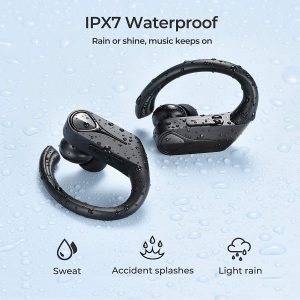 MPOW Flame Solo Sports True Wireless Earbuds with Bass+, Fast Charging / USB-C  & 28H Playtime - Black - Image 3